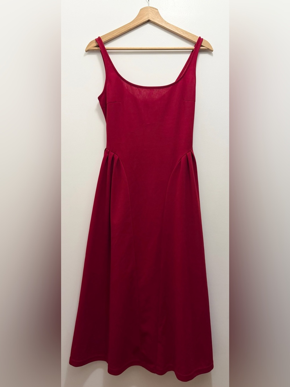 Cider Women's Red A-Line Basque Waist Midi Dress Size XS, Size 2